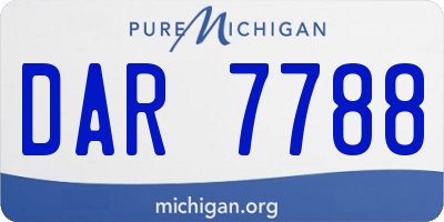 MI license plate DAR7788