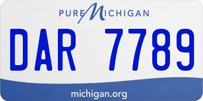 MI license plate DAR7789