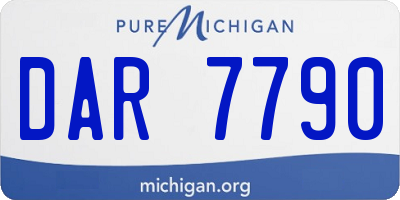 MI license plate DAR7790