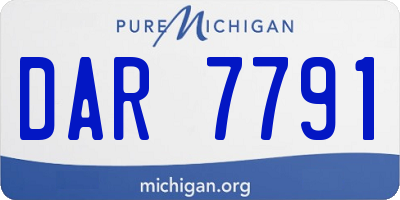 MI license plate DAR7791