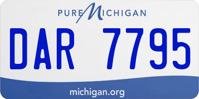 MI license plate DAR7795