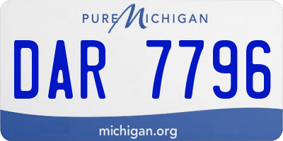 MI license plate DAR7796