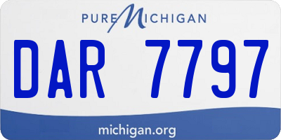 MI license plate DAR7797