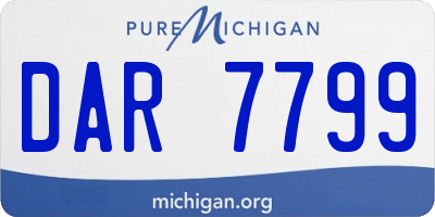 MI license plate DAR7799