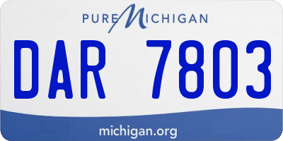 MI license plate DAR7803
