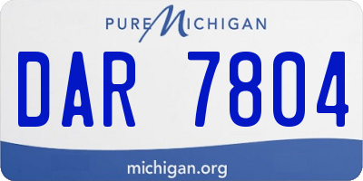 MI license plate DAR7804