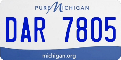 MI license plate DAR7805