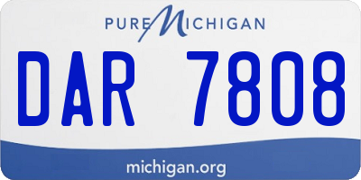 MI license plate DAR7808