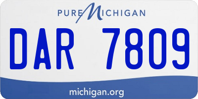 MI license plate DAR7809