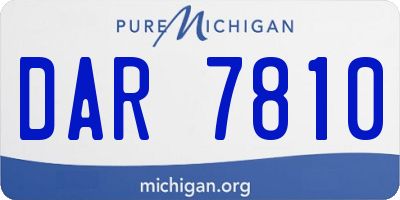 MI license plate DAR7810