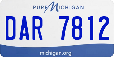 MI license plate DAR7812