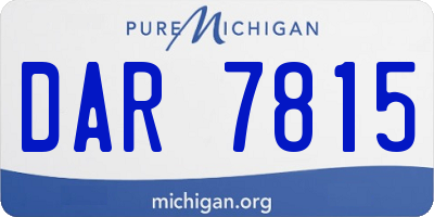 MI license plate DAR7815