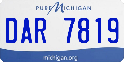 MI license plate DAR7819