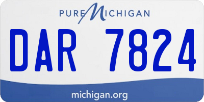 MI license plate DAR7824