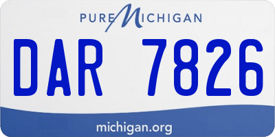 MI license plate DAR7826
