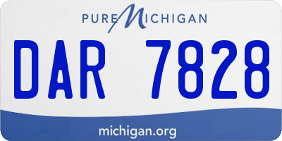 MI license plate DAR7828