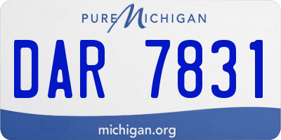 MI license plate DAR7831
