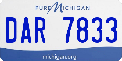 MI license plate DAR7833