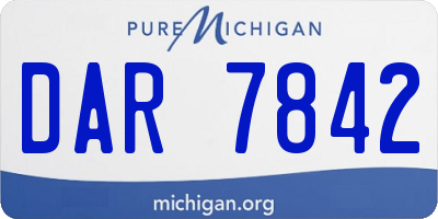 MI license plate DAR7842