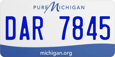 MI license plate DAR7845