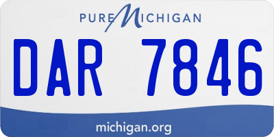 MI license plate DAR7846