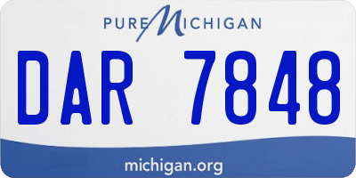 MI license plate DAR7848