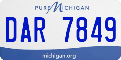 MI license plate DAR7849