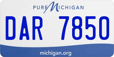 MI license plate DAR7850