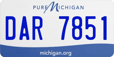 MI license plate DAR7851