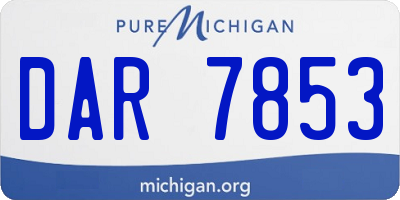 MI license plate DAR7853