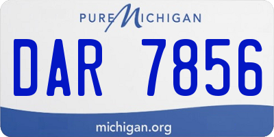 MI license plate DAR7856