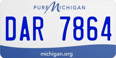 MI license plate DAR7864