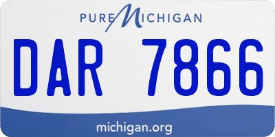 MI license plate DAR7866