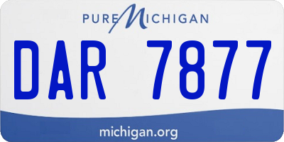MI license plate DAR7877