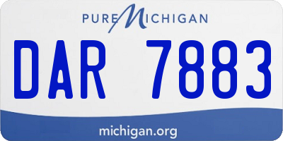 MI license plate DAR7883