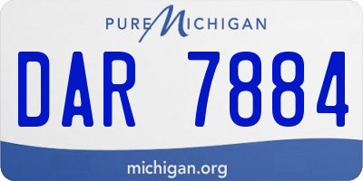 MI license plate DAR7884