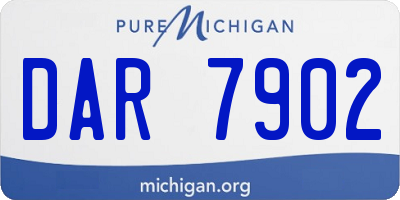MI license plate DAR7902