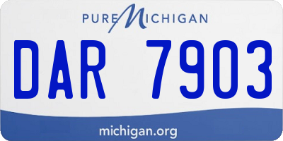 MI license plate DAR7903