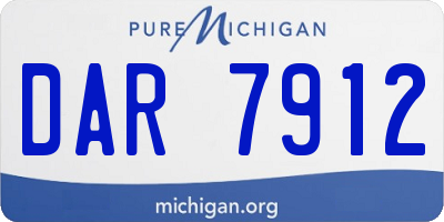 MI license plate DAR7912