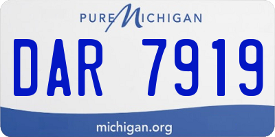MI license plate DAR7919