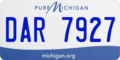 MI license plate DAR7927