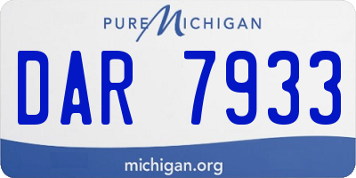 MI license plate DAR7933