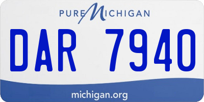 MI license plate DAR7940