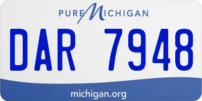 MI license plate DAR7948