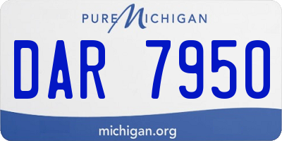 MI license plate DAR7950