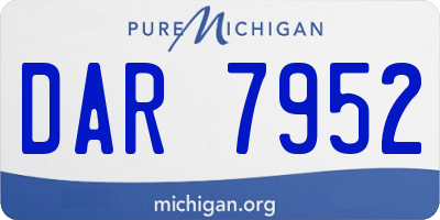 MI license plate DAR7952