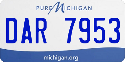 MI license plate DAR7953