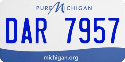 MI license plate DAR7957