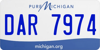MI license plate DAR7974