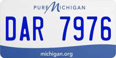 MI license plate DAR7976